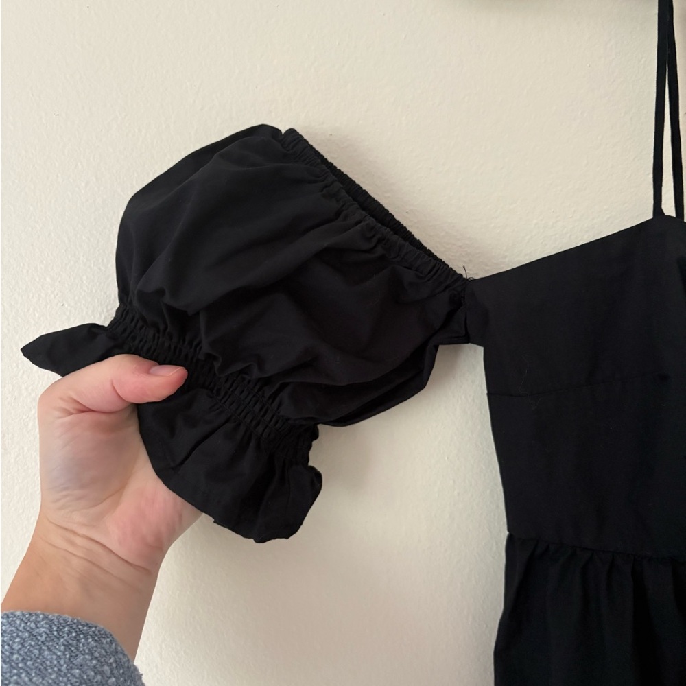 A New Day Black Sleeveless Tie Front Midi Dress Size Small - Picture 9 of 11